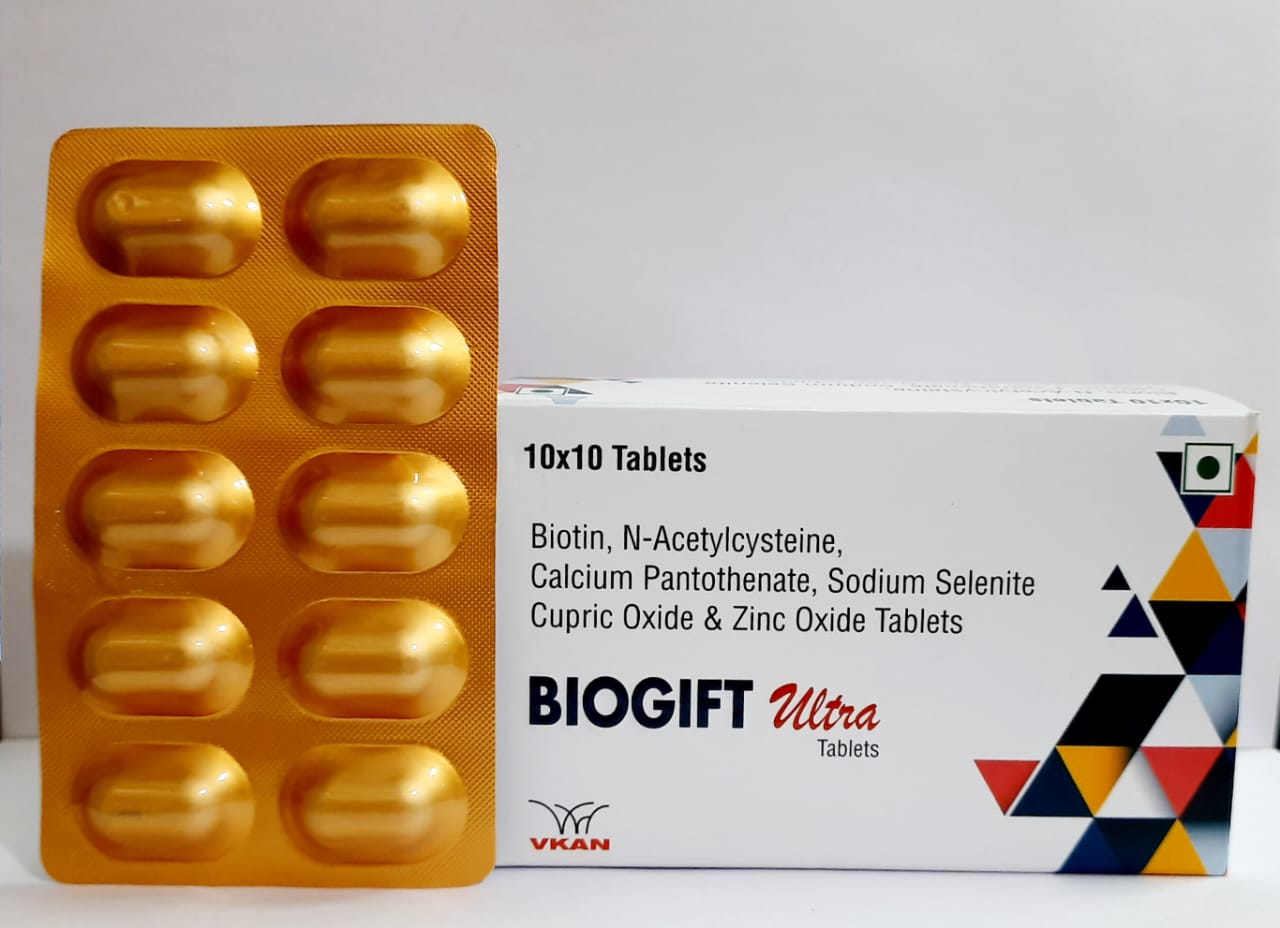 Biotin N Acetylcystein Calcium Pantothenate sodium Selenite Cupric  Zinc Oxide